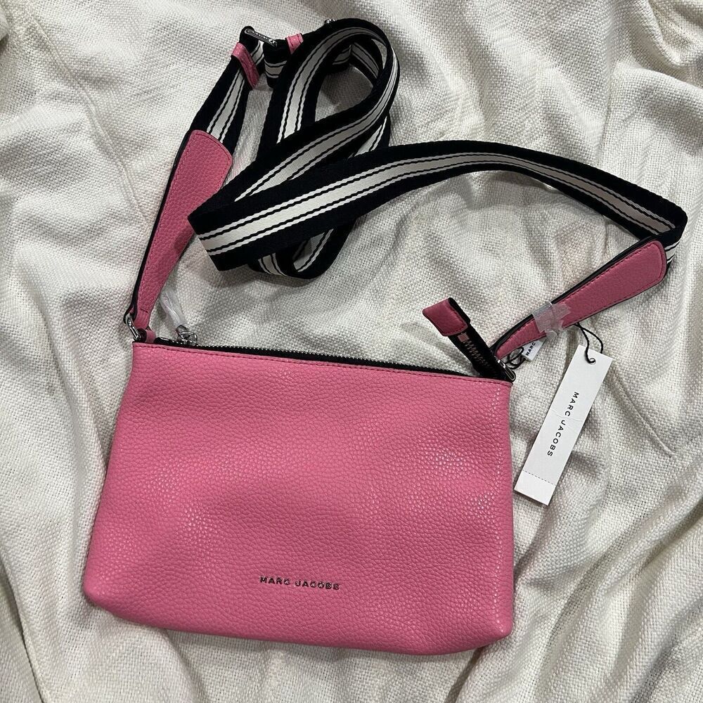 Marc Jacobs The Cosmo Leather Crossbody Bag Pebble Leather Pink